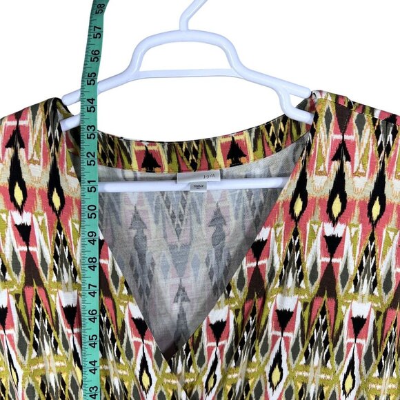 J. Jill Womens XL Aztec Southwest Geometric Print Empire Waist V-Neck Maxi Dress - Picture 8 of 13